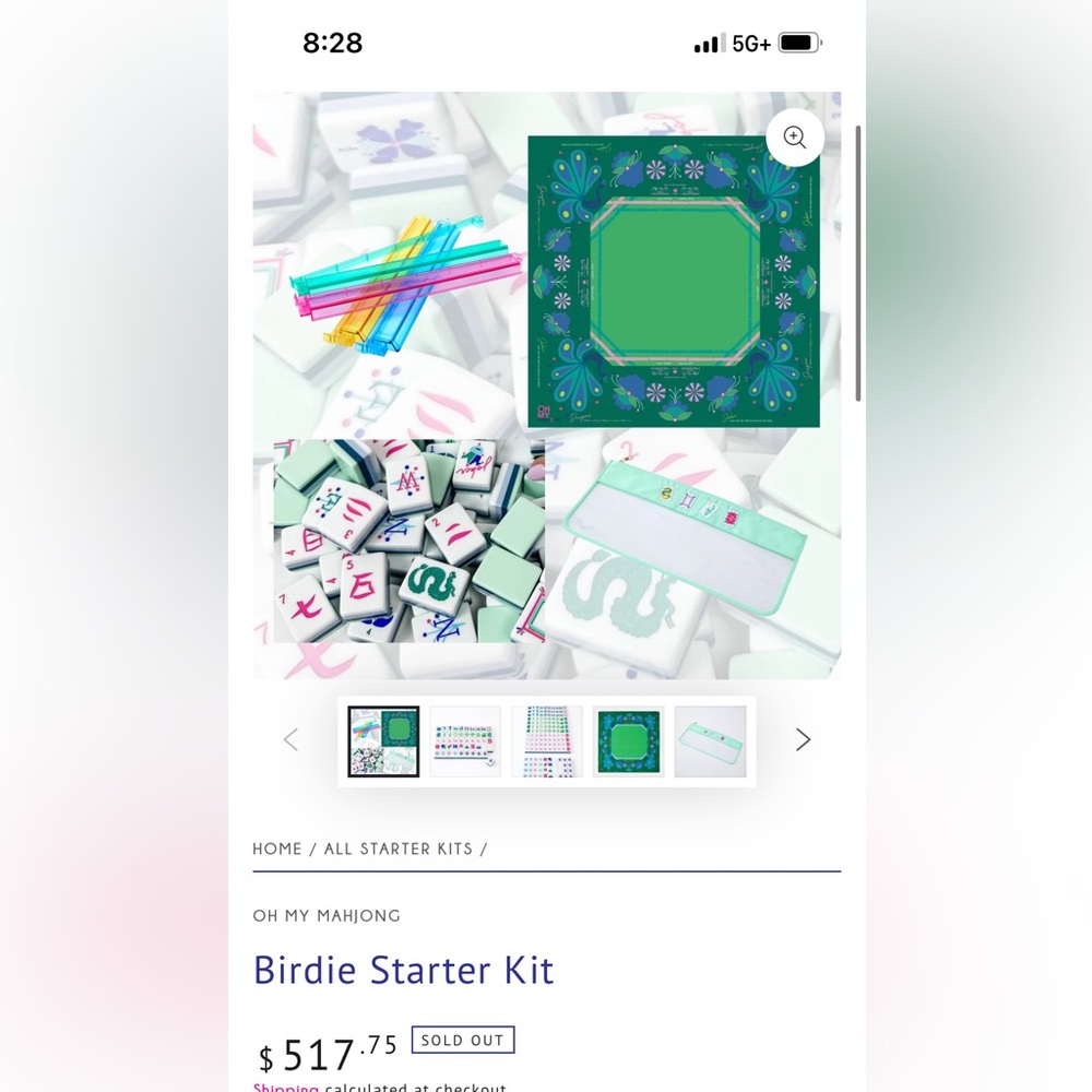 Oh my Mahjong birdie starter set (tiles + accessories)